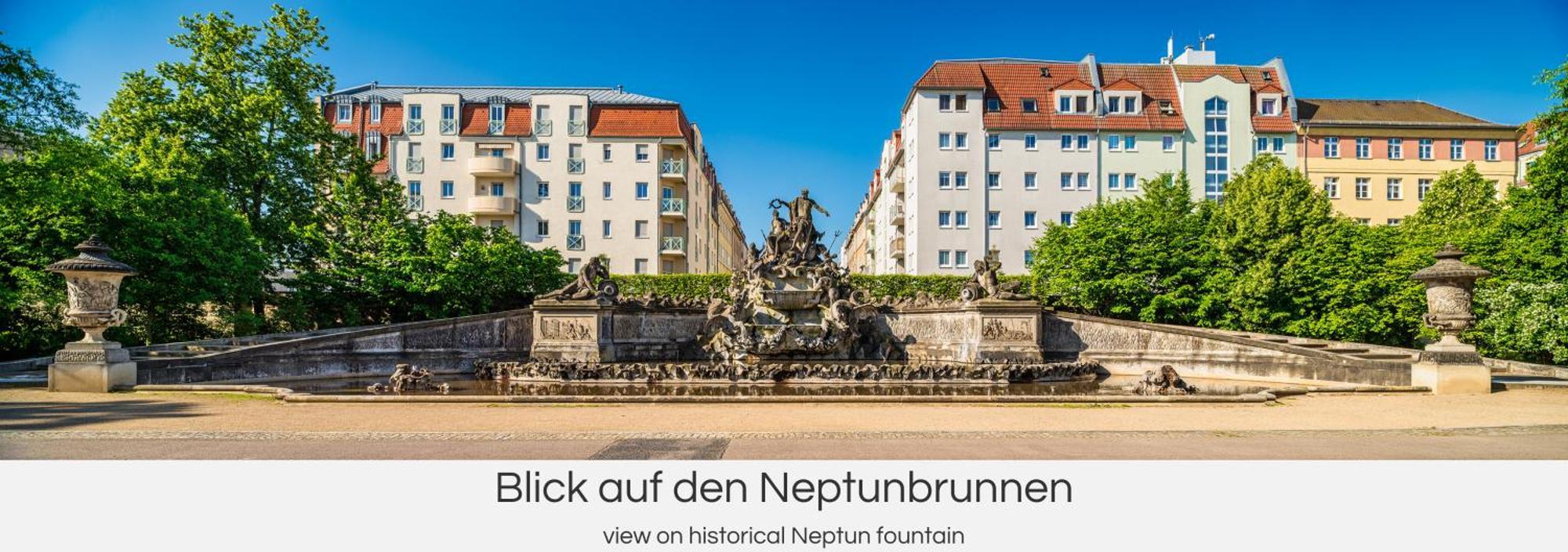 "Neptunblick"- Naehe Altstadt - Ruhig - Balkon - Parkplaetze Drezda Kültér fotó